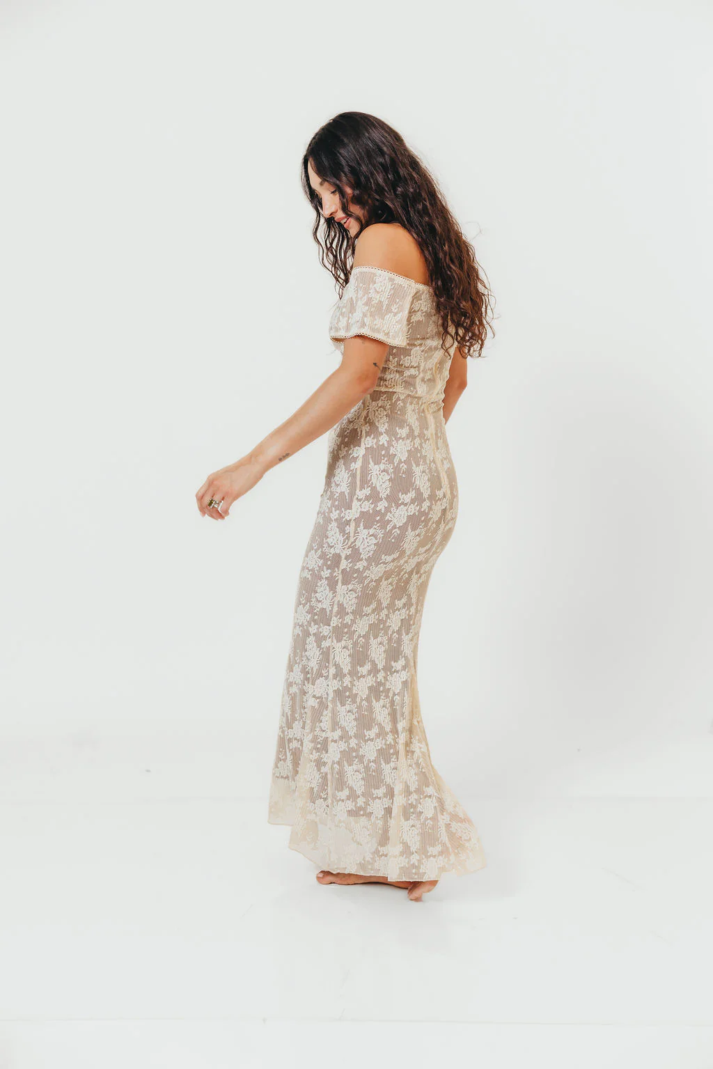 Evermore Maxi Dress in Vintage Style Lace - Image 7