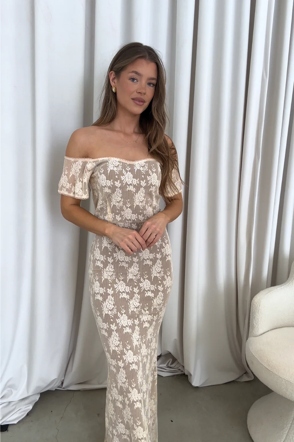 Evermore Maxi Dress in Vintage Style Lace - Image 9