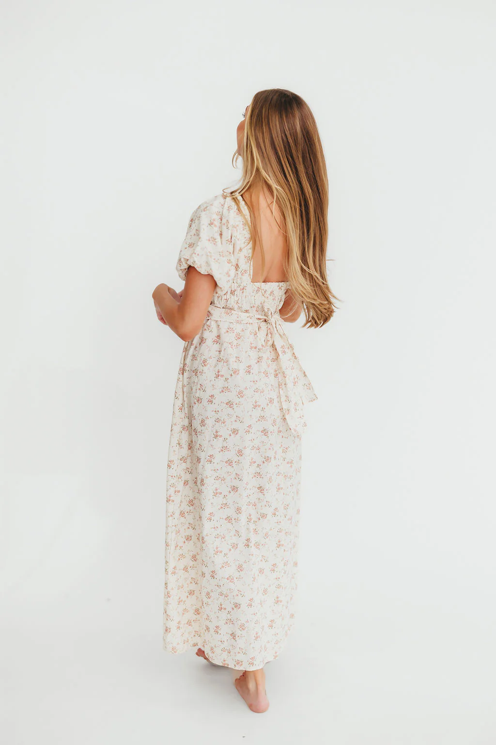 Finley 100% Cotton Peplum Midi Dress in Petal Pink - Bump & Nursing Friendly - Image 5
