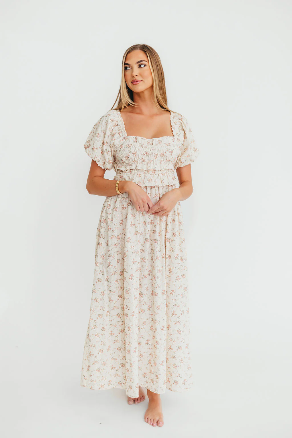 Finley 100% Cotton Peplum Midi Dress in Petal Pink - Bump & Nursing Friendly - Image 6