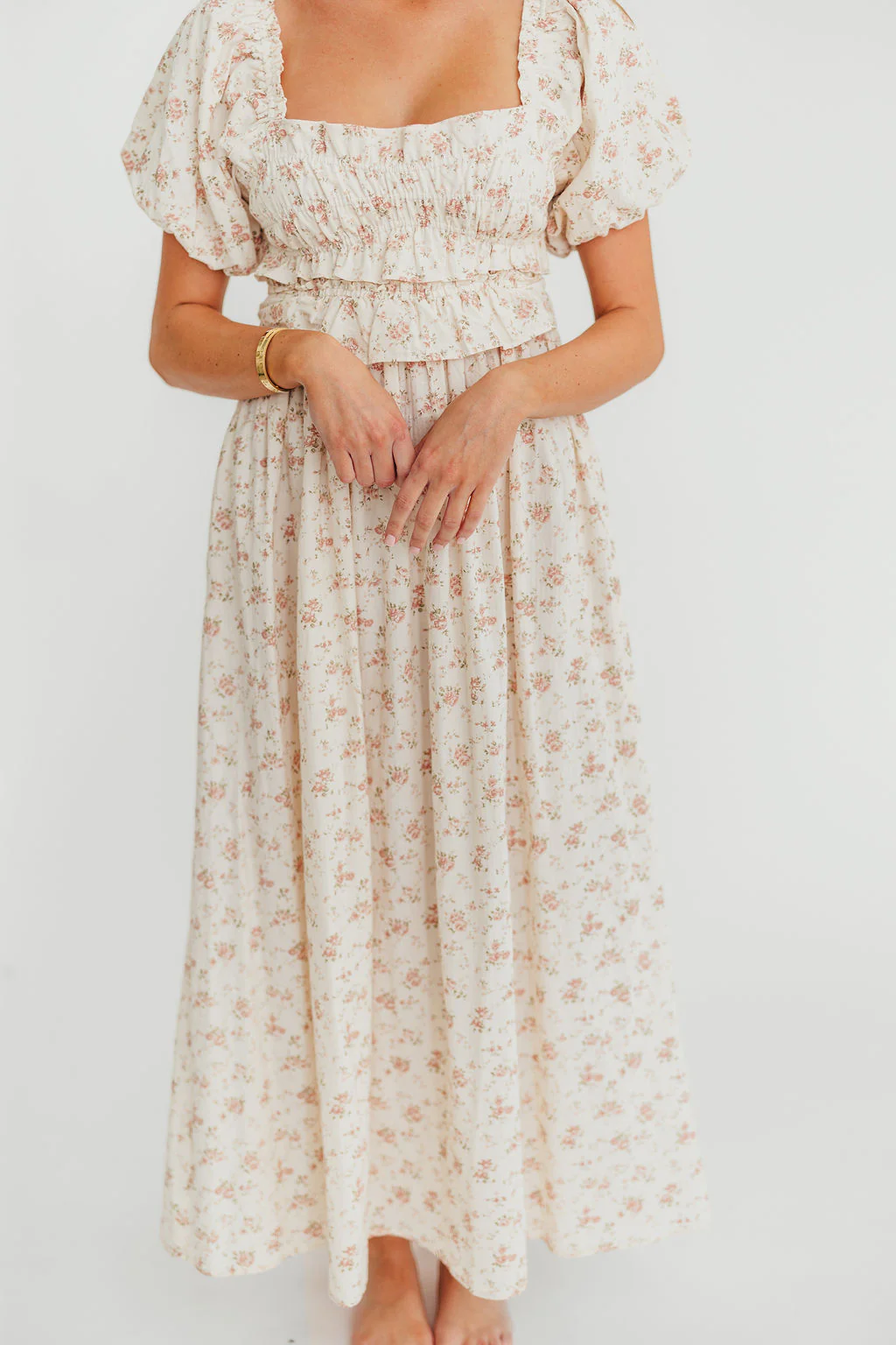 Finley 100% Cotton Peplum Midi Dress in Petal Pink - Bump & Nursing Friendly - Image 9