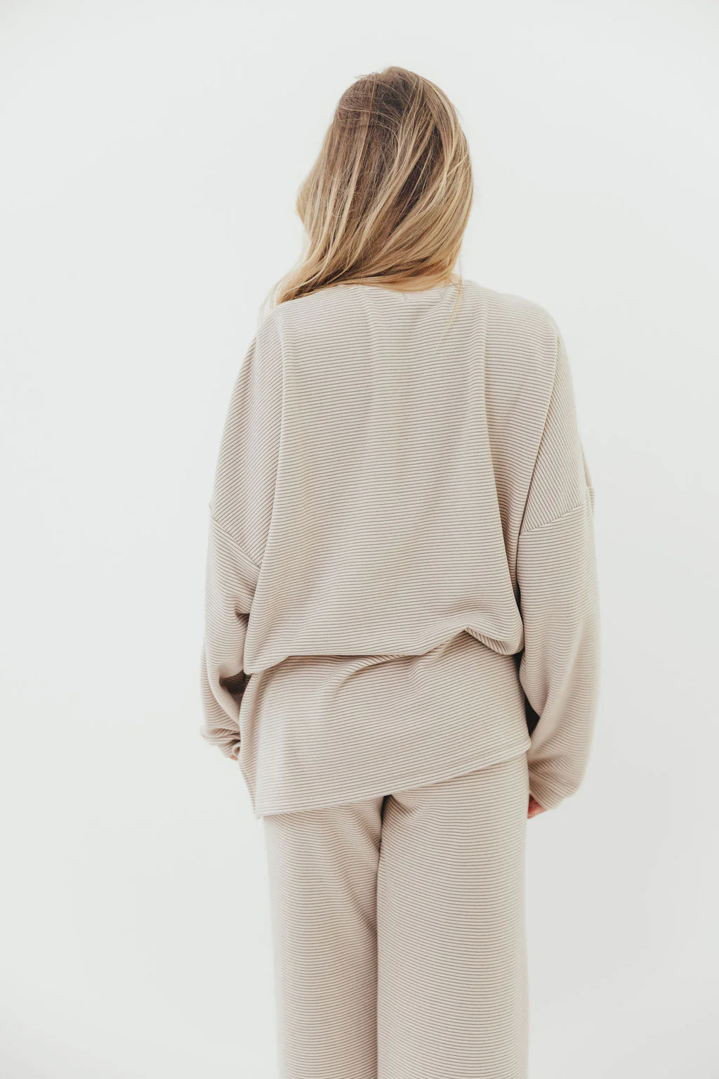 Naomi Striped Oversized Fleece Top in Cream/Grey *Worth Exclusive Print* - Image 25