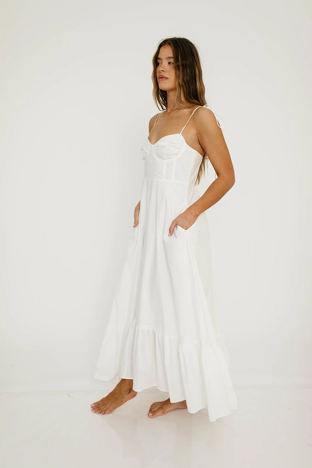 Florence Midi Dress in Off White - Image 8