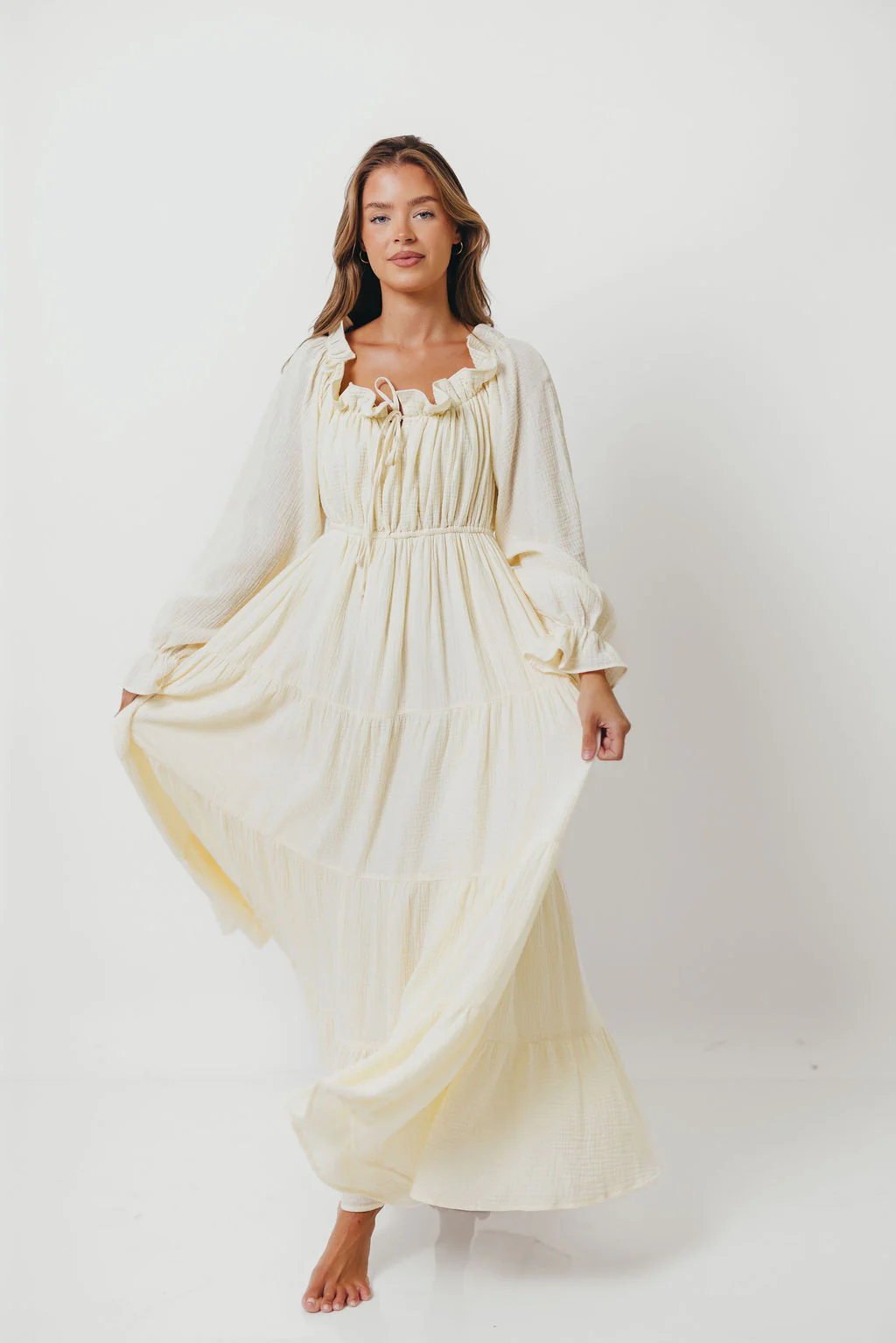 Golden Hour 100% Cotton Maxi Dress in Cream - Bump Friendly *6/9 PRE-ORDER* - Image 10
