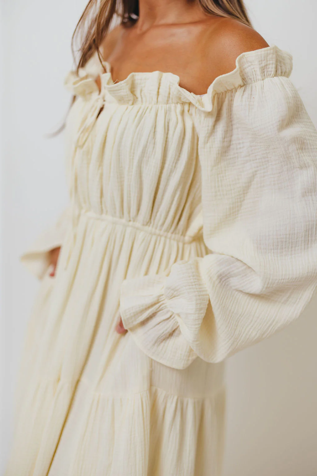 Golden Hour 100% Cotton Maxi Dress in Cream - Bump Friendly *6/9 PRE-ORDER* - Image 13