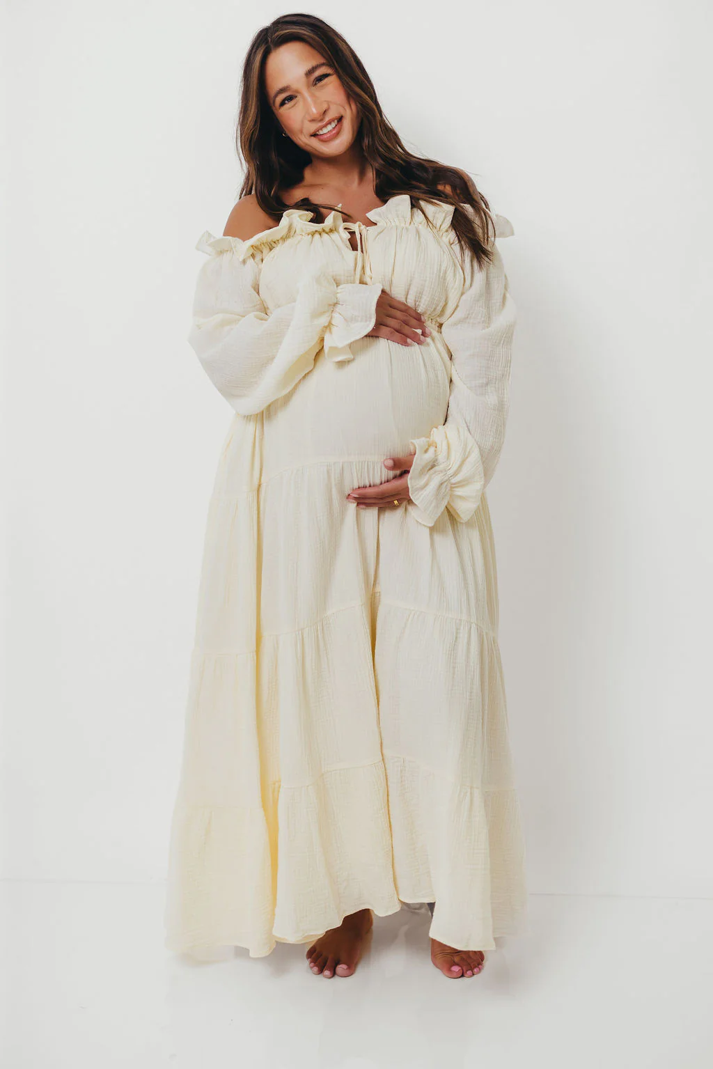Golden Hour 100% Cotton Maxi Dress in Cream - Bump Friendly *6/9 PRE-ORDER* - Image 18