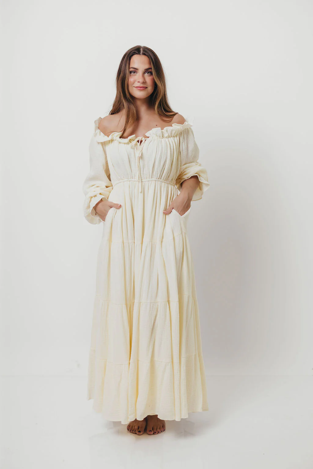 Golden Hour 100% Cotton Maxi Dress in Cream - Bump Friendly *6/9 PRE-ORDER* - Image 21