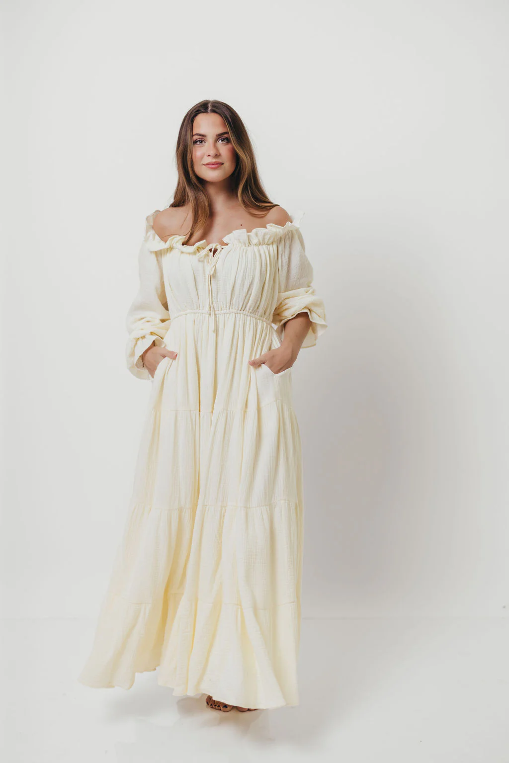 Golden Hour 100% Cotton Maxi Dress in Cream - Bump Friendly *6/9 PRE-ORDER* - Image 6