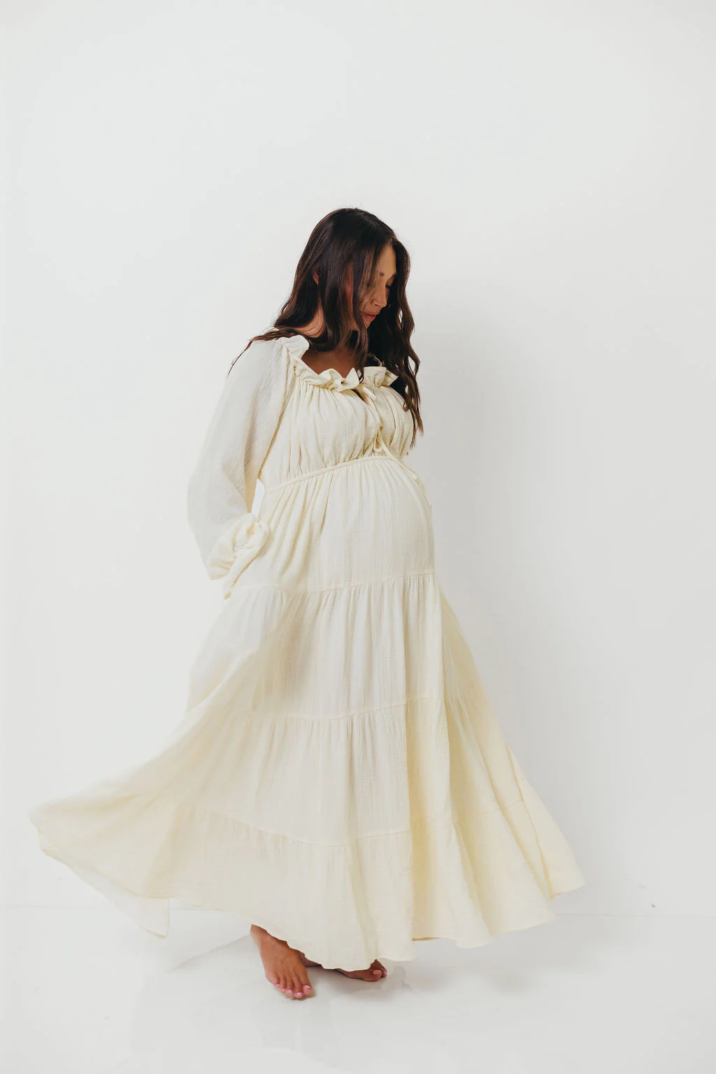 Golden Hour 100% Cotton Maxi Dress in Cream - Bump Friendly *6/9 PRE-ORDER* - Image 8
