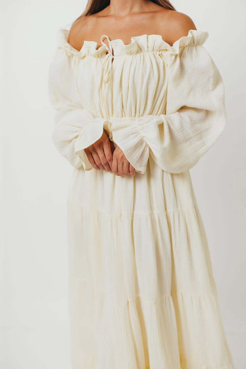 Golden Hour 100% Cotton Maxi Dress in Cream - Bump Friendly *6/9 PRE-ORDER* - Image 9