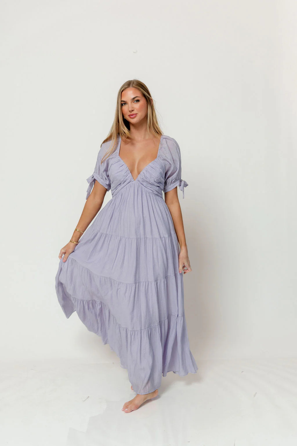 Grayson Maxi Dress in Lavender - Bump Friendly - Image 4