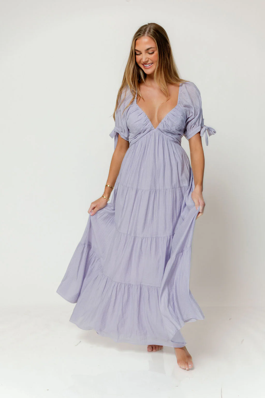 Grayson Maxi Dress in Lavender - Bump Friendly - Image 6