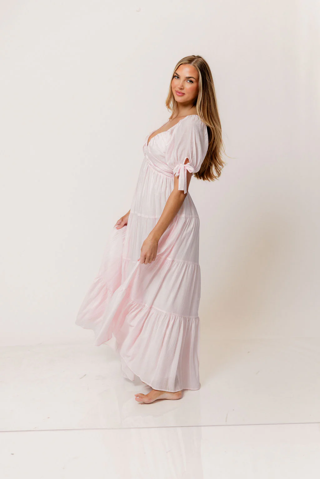 Grayson Maxi Dress in Light Pink - Bump Friendly & Inclusive Sizing - Image 10