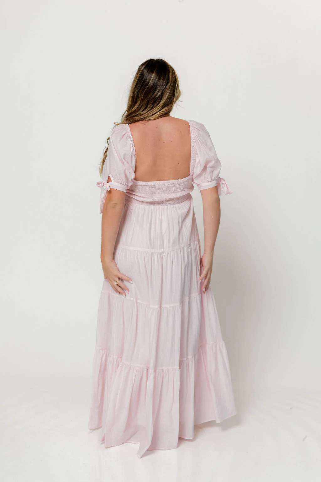 Grayson Maxi Dress in Light Pink - Bump Friendly & Inclusive Sizing - Image 7