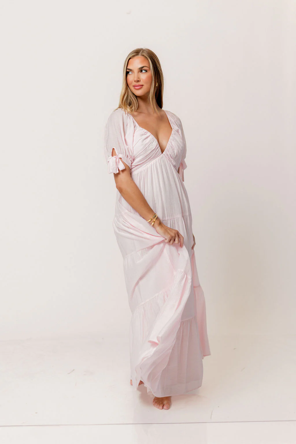 Grayson Maxi Dress in Light Pink - Bump Friendly & Inclusive Sizing - Image 8