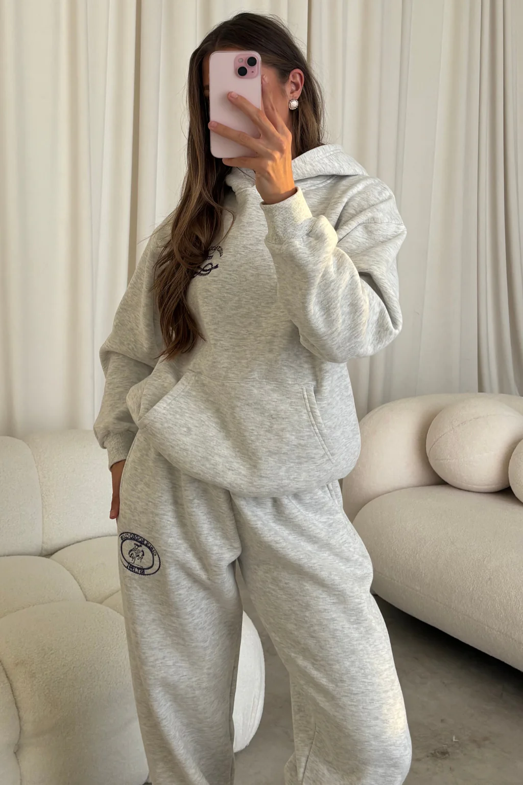 Hailey Rodeo Club Hoodie in Heather Grey