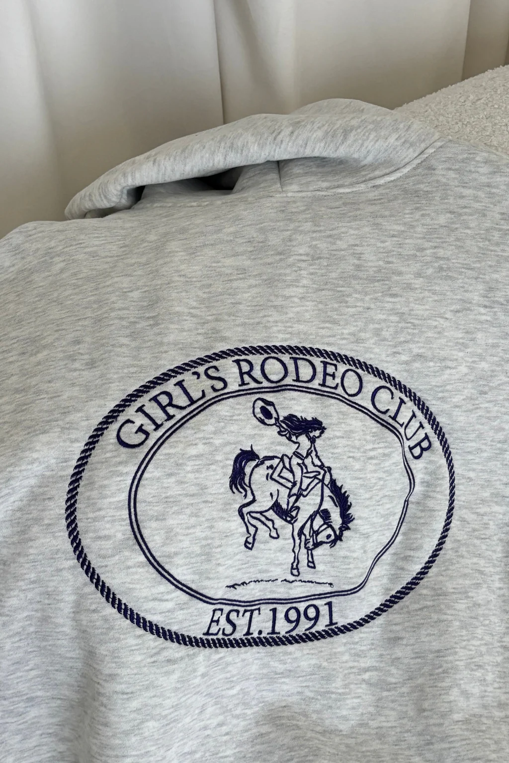 Hailey Rodeo Club Hoodie in Heather Grey - Image 2