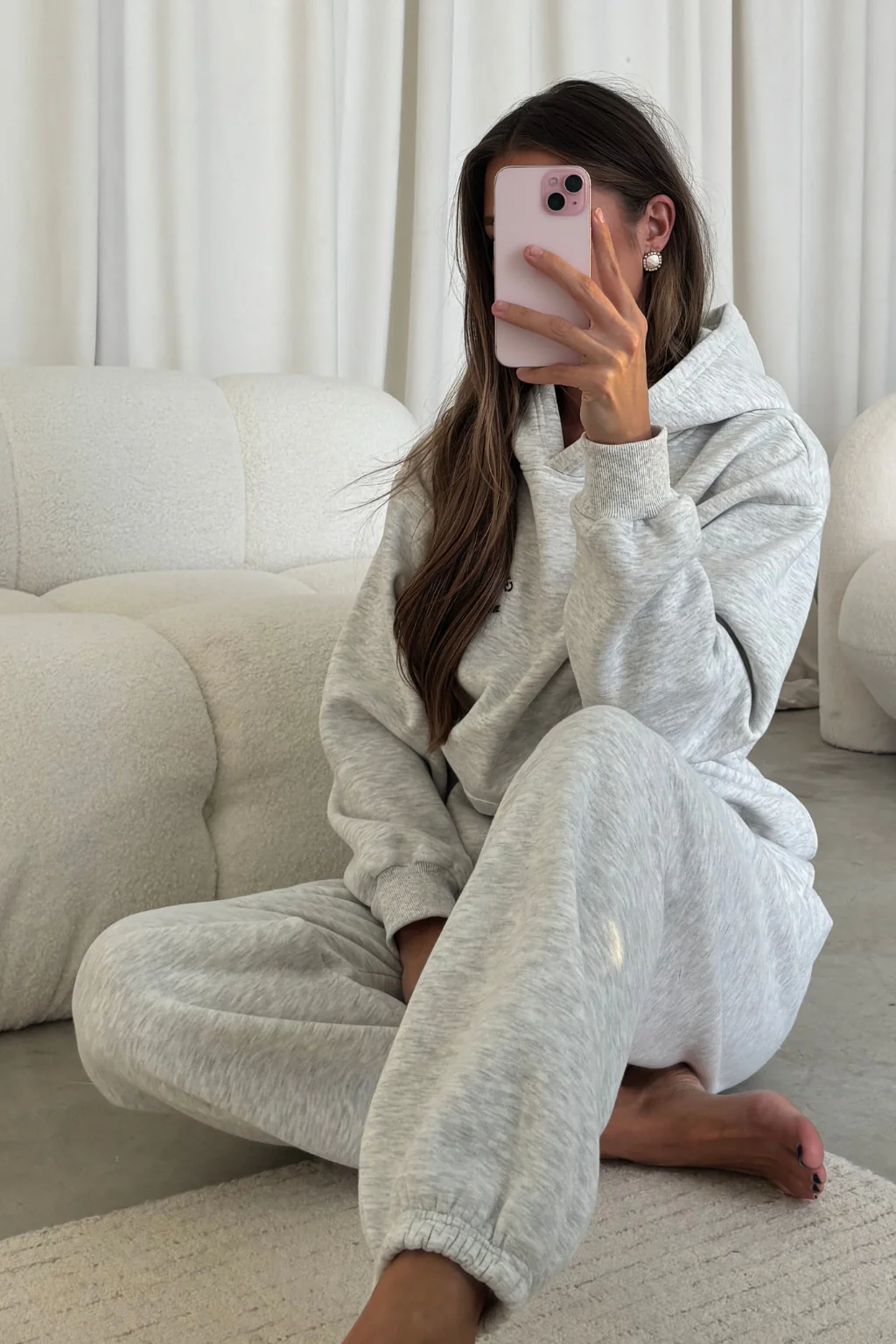Hailey Rodeo Club Hoodie in Heather Grey - Image 4