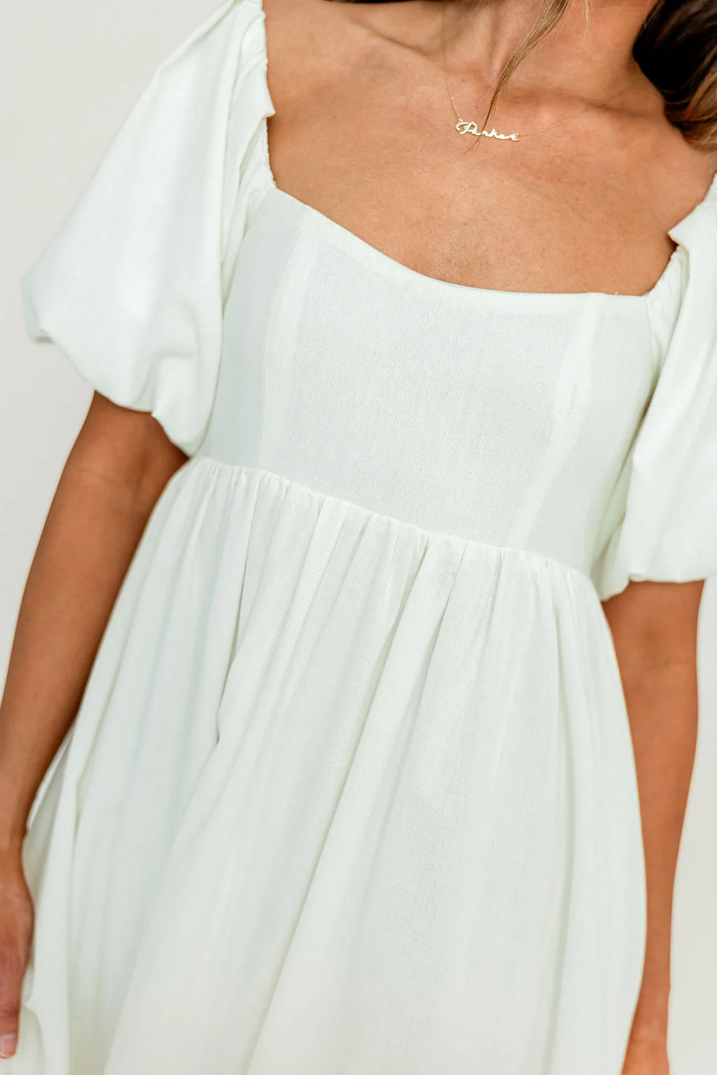 Hamilton Midi Dress in Off-White - Bump Friendly and Inclusive Sizing (S-2XL) - Image 21