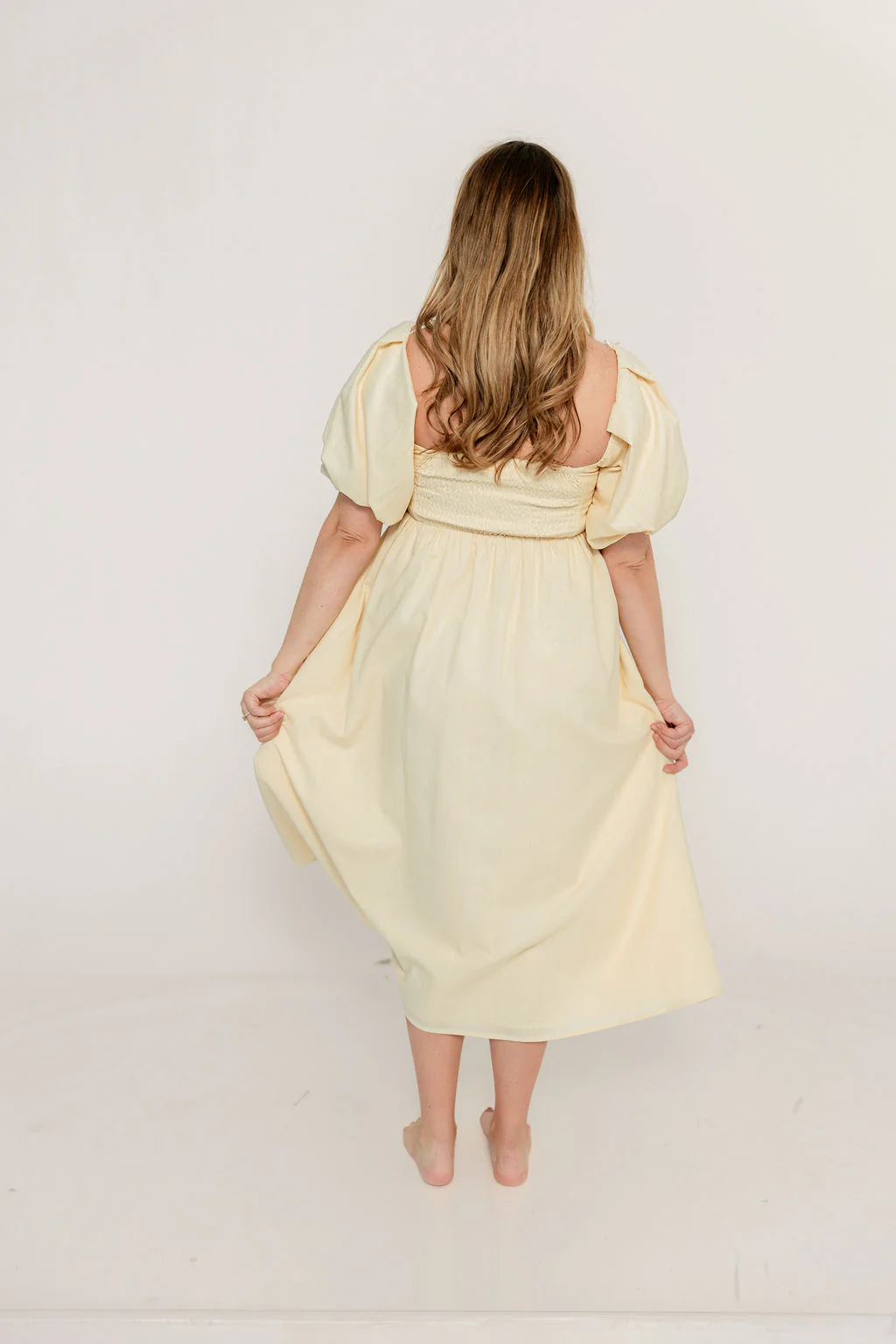 Hamilton Midi Dress in Butter - Bump Friendly (S-XL) - Image 10