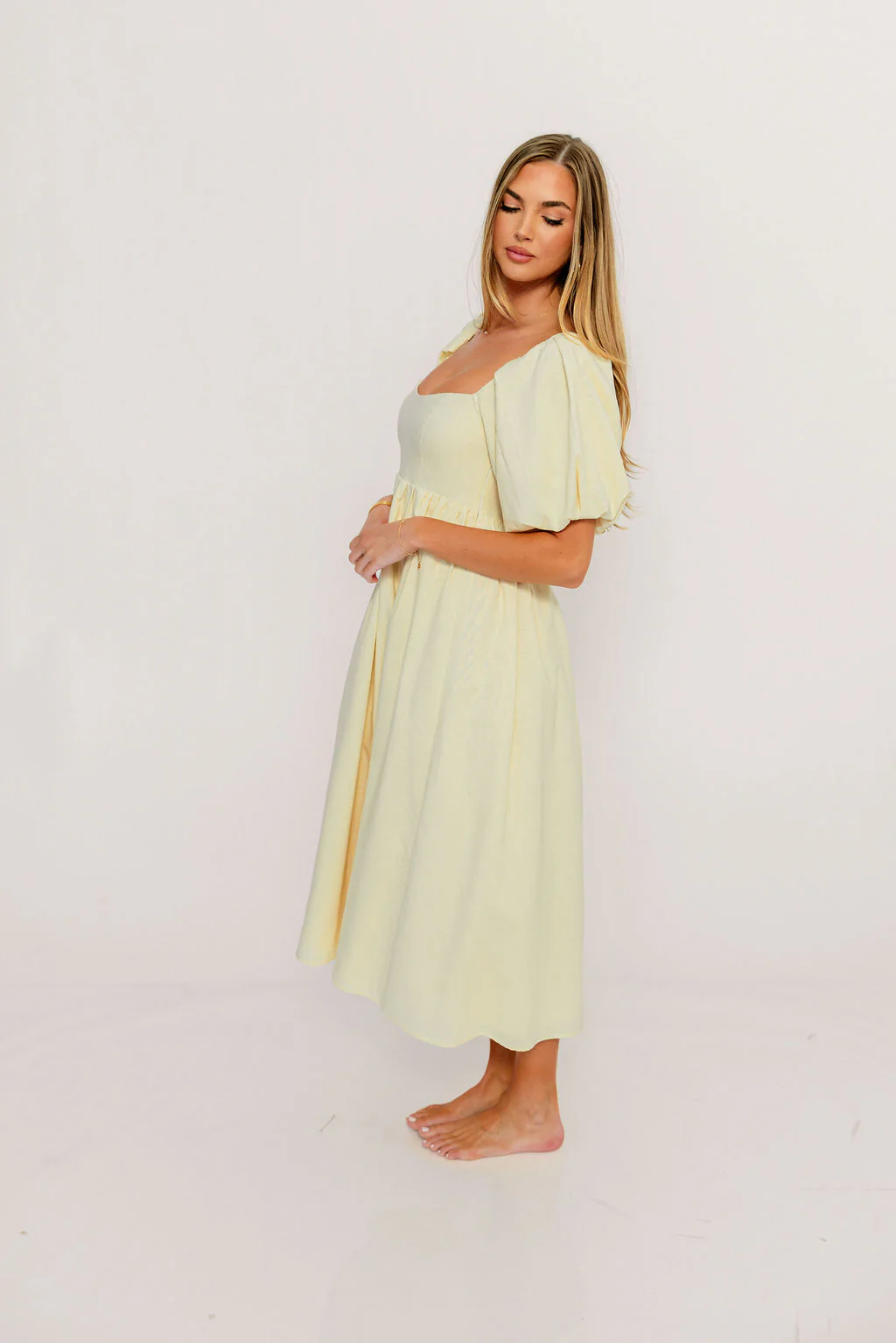 Hamilton Midi Dress in Butter - Bump Friendly (S-XL) - Image 13