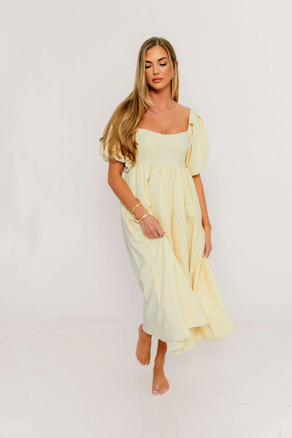 Hamilton Midi Dress in Butter - Bump Friendly (S-XL) - Image 16