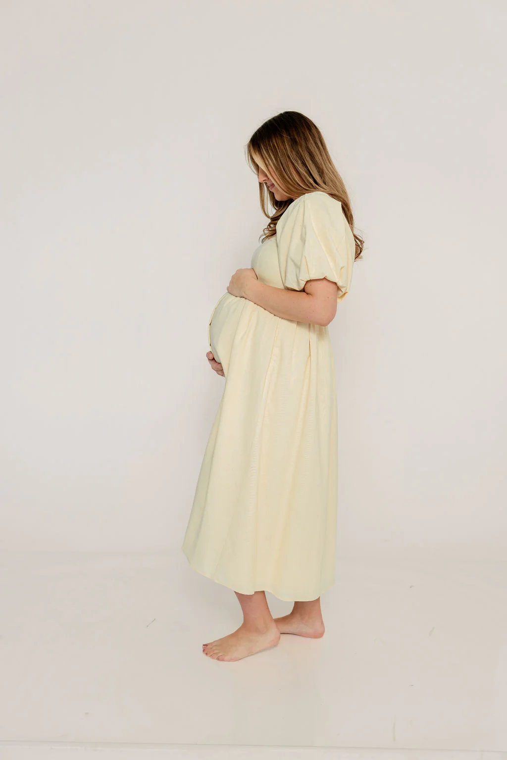 Hamilton Midi Dress in Butter - Bump Friendly (S-XL) - Image 8