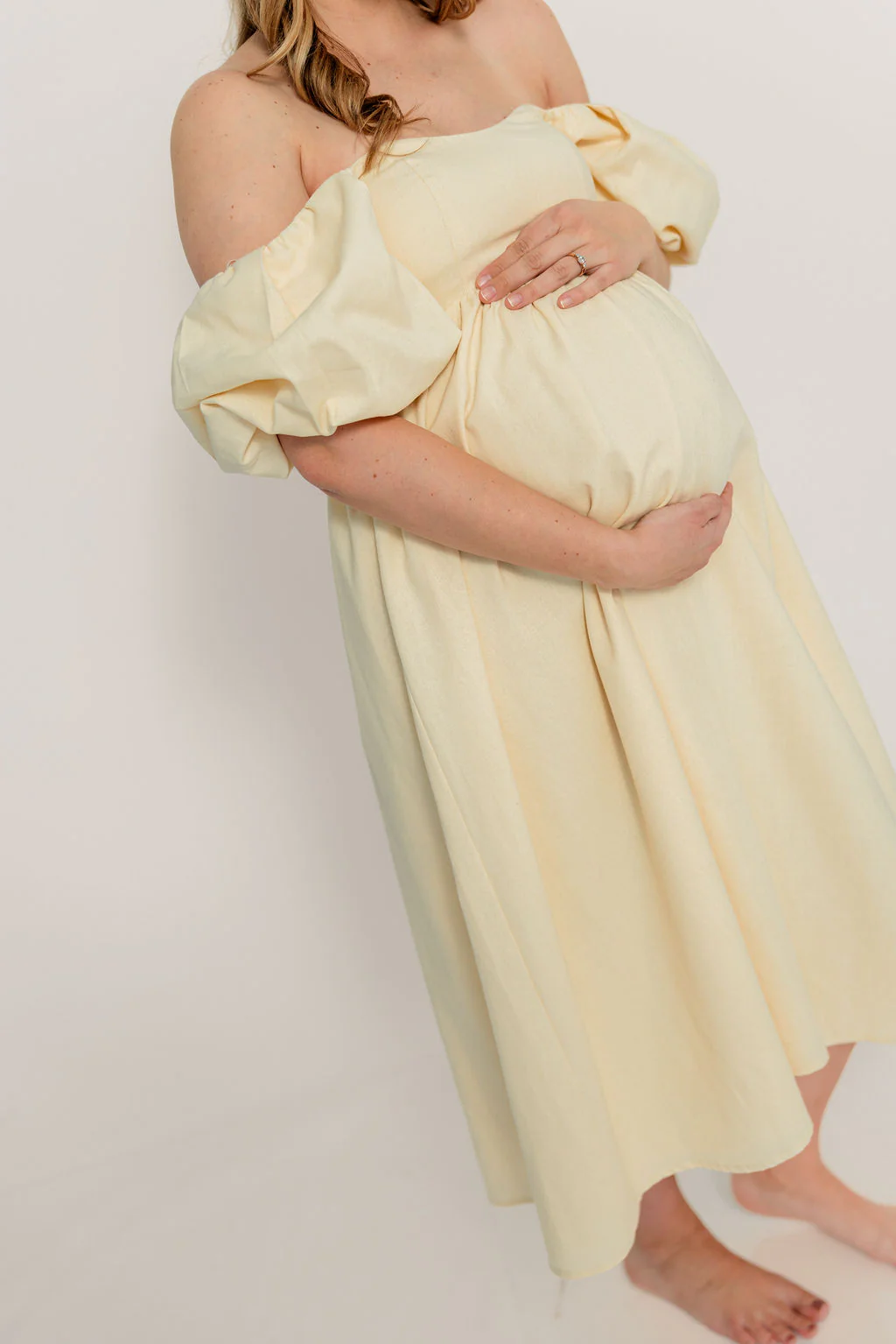 Hamilton Midi Dress in Butter - Bump Friendly (S-XL) - Image 9