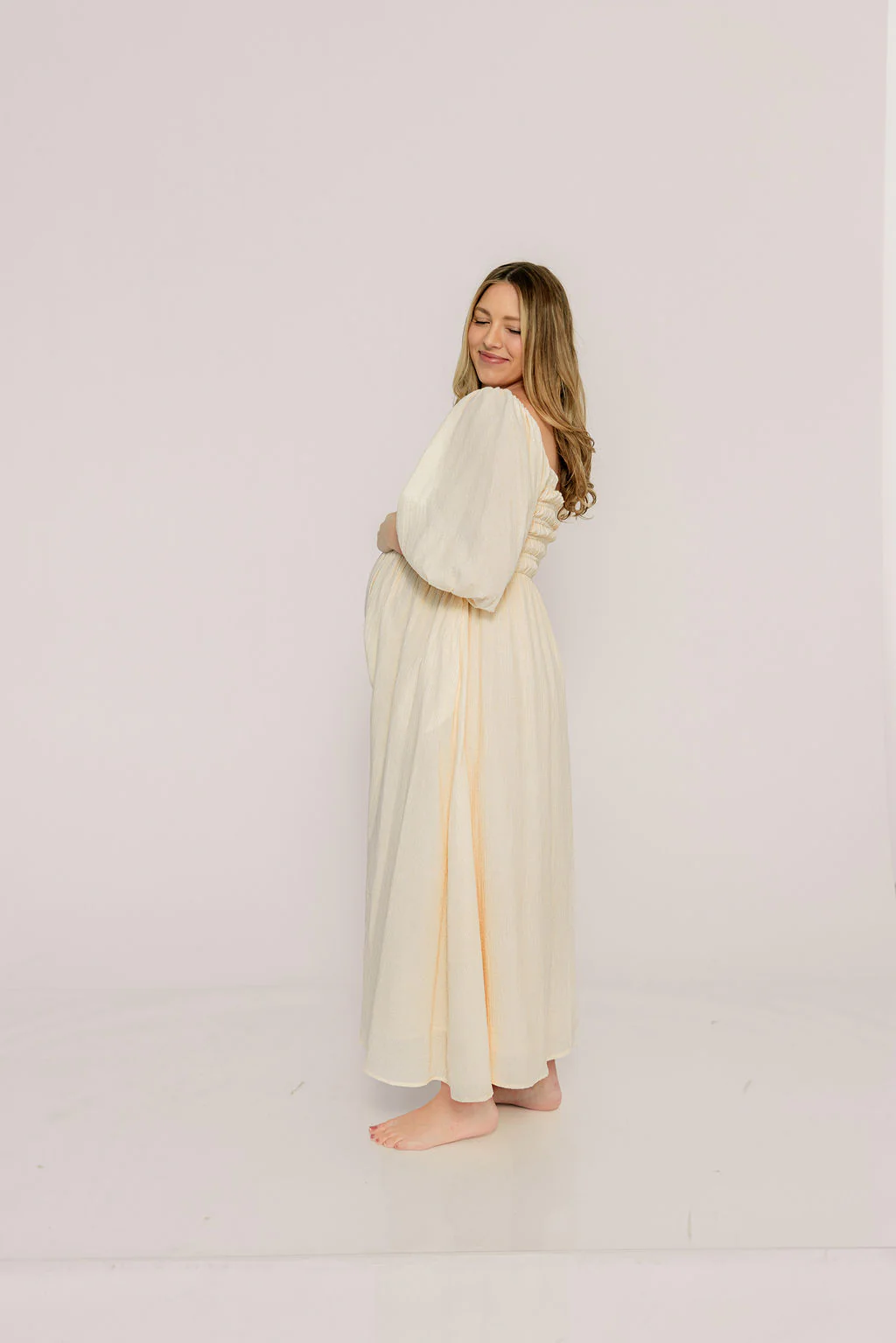 Hayes 100% Premium Cotton Maxi Dress in Faded Grid - Image 10