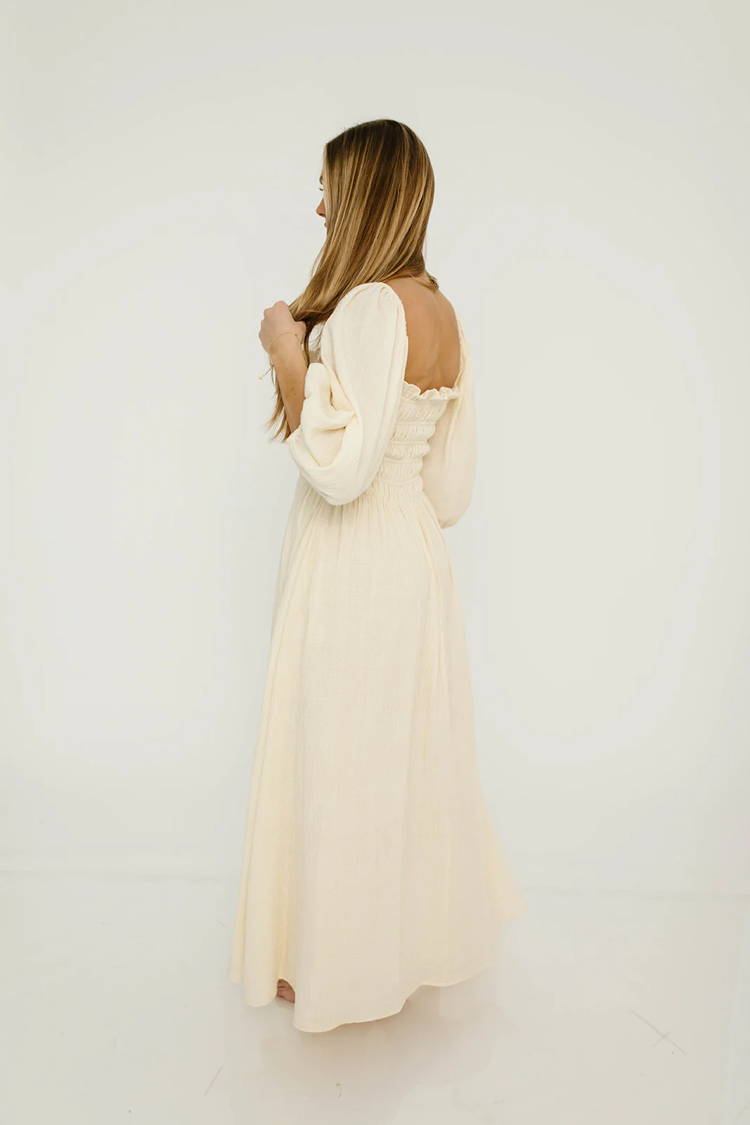 Hayes 100% Premium Cotton Maxi Dress in Faded Grid - Image 21
