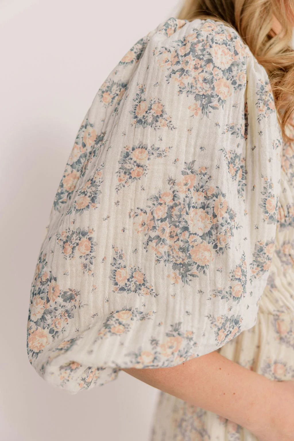Hayes 100% Premium Cotton Maxi Dress in Peach Blue - Image 16