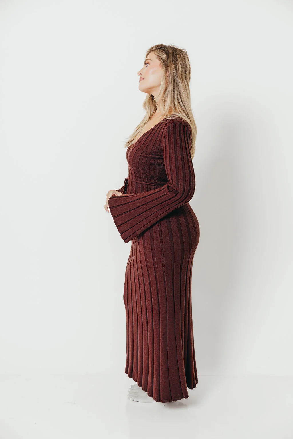 Hearth V-Neck Maxi Dress in Brown - Bump Friendly *Final Sale* - Image 15