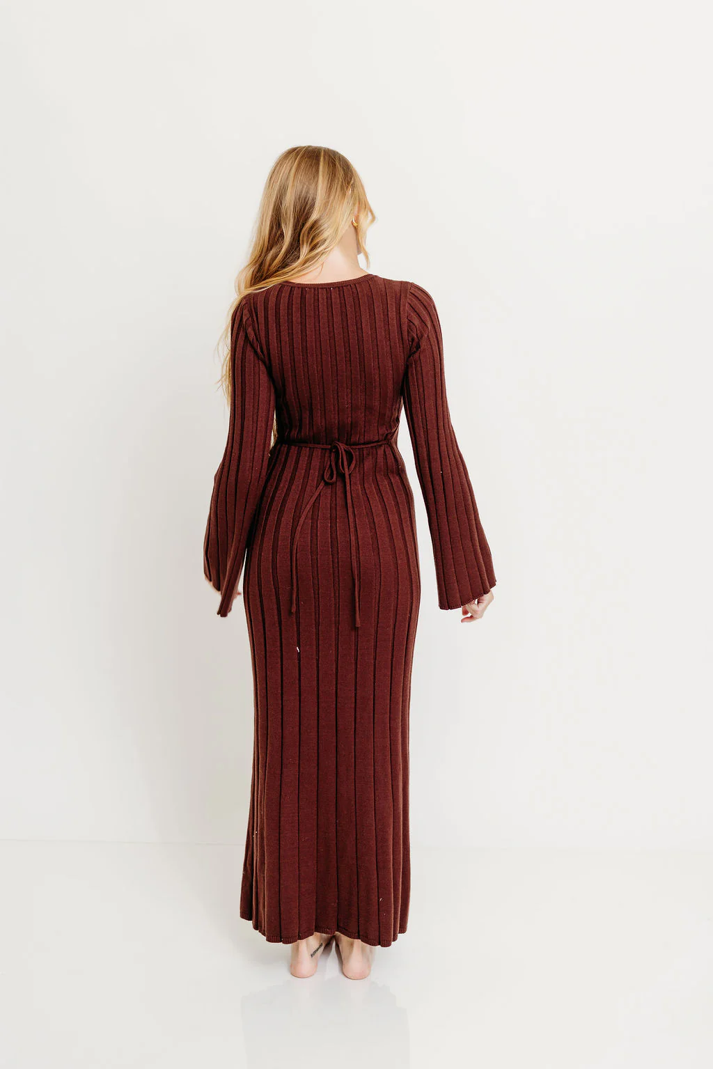 Hearth V-Neck Maxi Dress in Brown - Bump Friendly *Final Sale* - Image 9