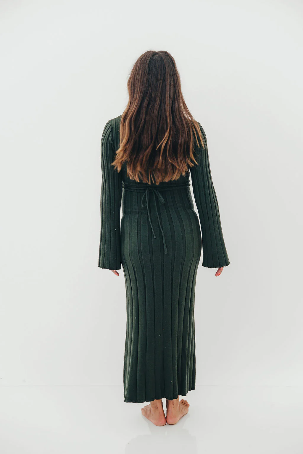 Hearth V-Neck Maxi Dress in Evergreen - Bump Friendly *Final Sale* - Image 10