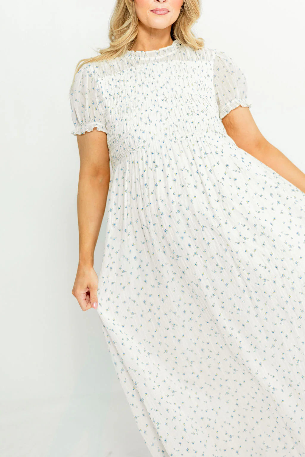 Hearthstone Maxi Dress in Off-White - Bump Friendly - Image 10