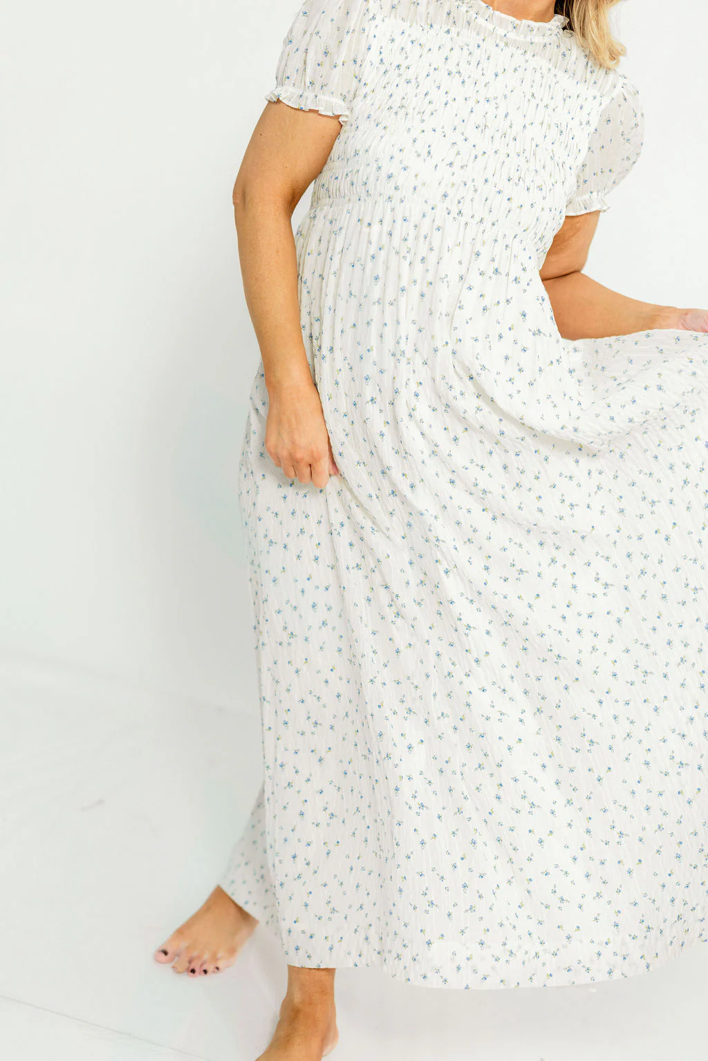 Hearthstone Maxi Dress in Off-White - Bump Friendly - Image 11
