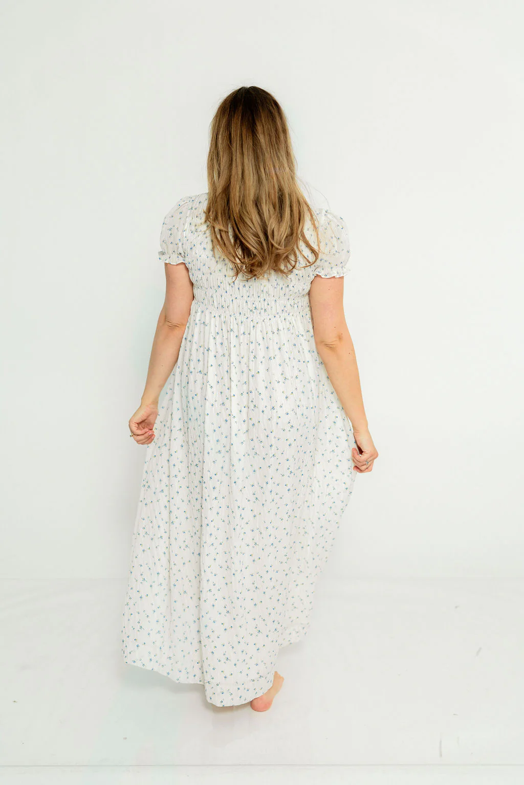 Hearthstone Maxi Dress in Off-White - Bump Friendly - Image 15