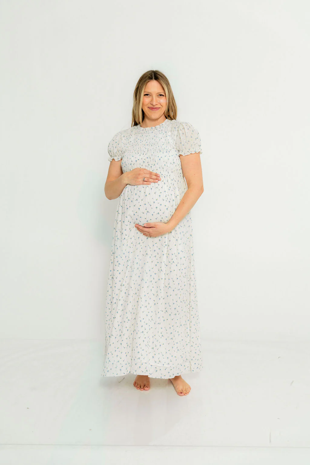 Hearthstone Maxi Dress in Off-White - Bump Friendly - Image 16
