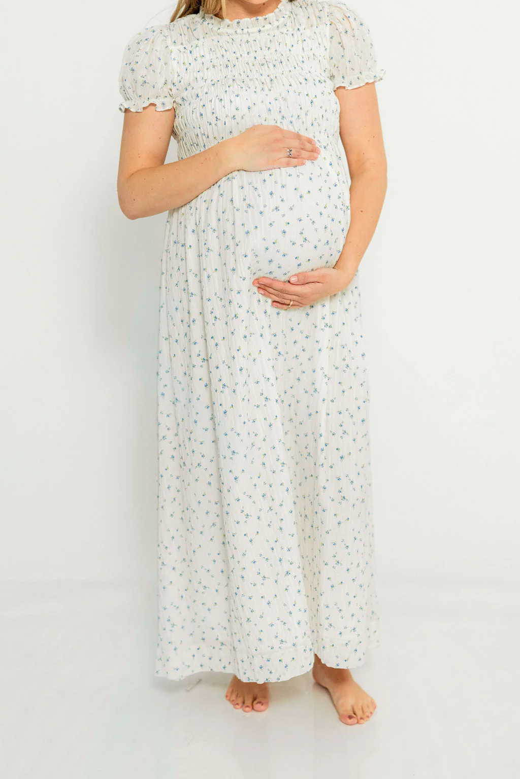 Hearthstone Maxi Dress in Off-White - Bump Friendly - Image 17