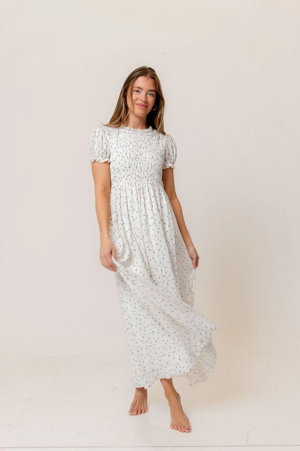 Hearthstone Maxi Dress in Off-White - Bump Friendly - Image 2