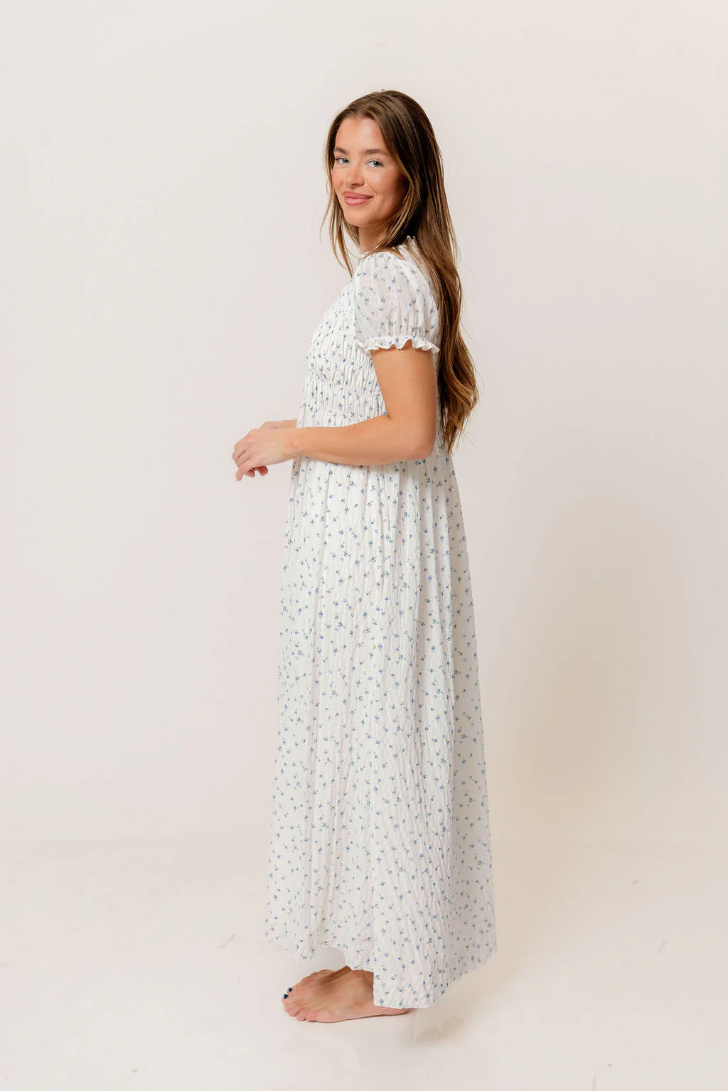 Hearthstone Maxi Dress in Off-White - Bump Friendly - Image 4
