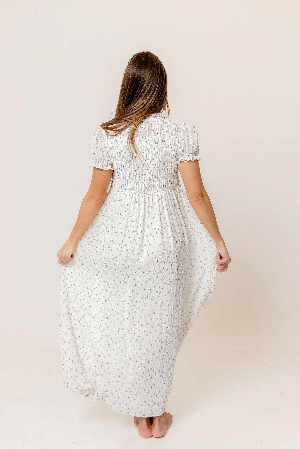 Hearthstone Maxi Dress in Off-White - Bump Friendly - Image 8