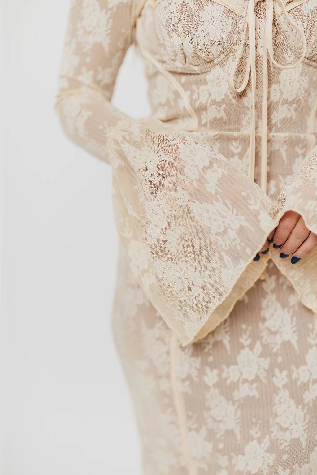 Heirloom Maxi Dress in Cream Tailored Silhouette — not ideal for advanced maternity - Image 3