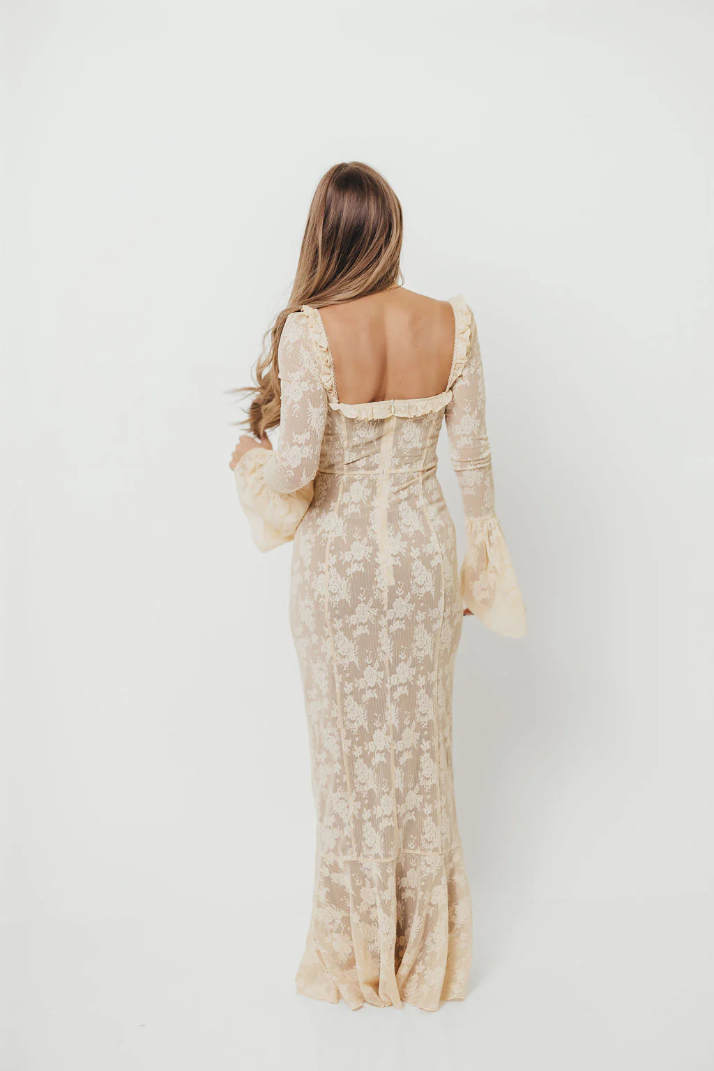 Heirloom Maxi Dress in Cream Tailored Silhouette — not ideal for advanced maternity - Image 5