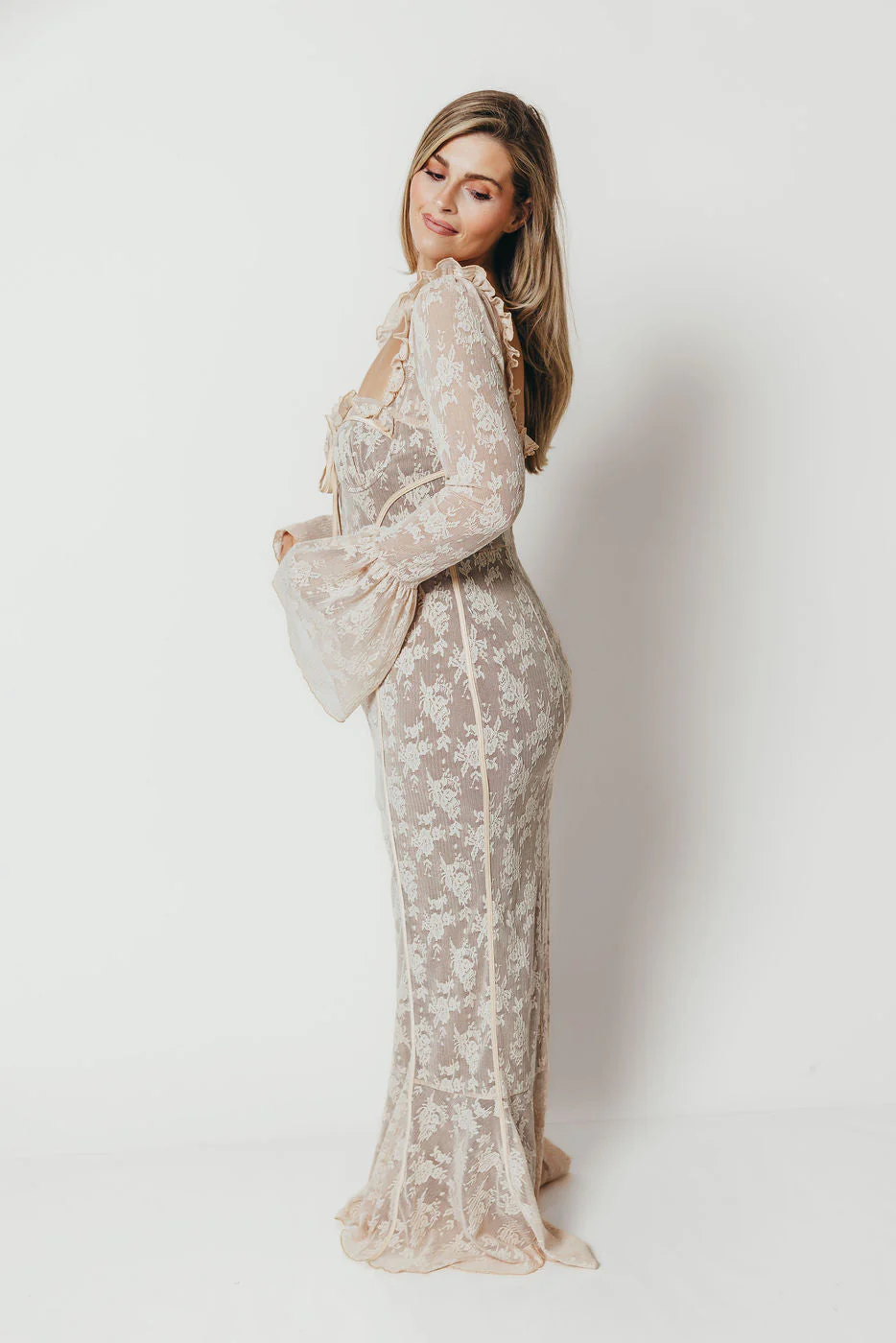 Heirloom Maxi Dress in Cream Tailored Silhouette — not ideal for advanced maternity - Image 7