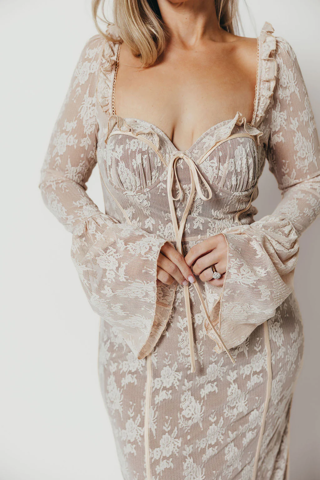 Heirloom Maxi Dress in Cream Tailored Silhouette — not ideal for advanced maternity - Image 8