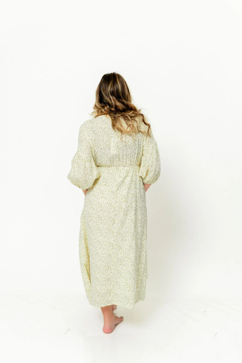 Hunter 100% Cotton Midi Dress in Ditsy - Bump Friendly - Image 28