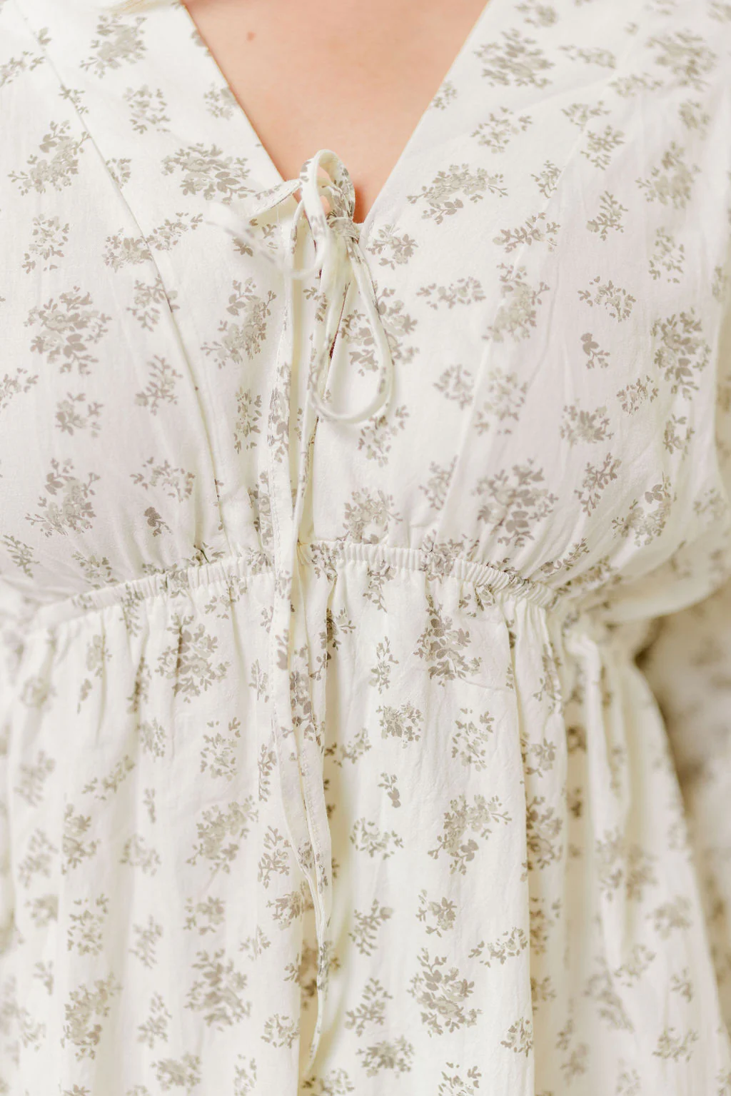 Hunter 100% Cotton Midi Dress in Ivory - Bump Friendly - Image 17