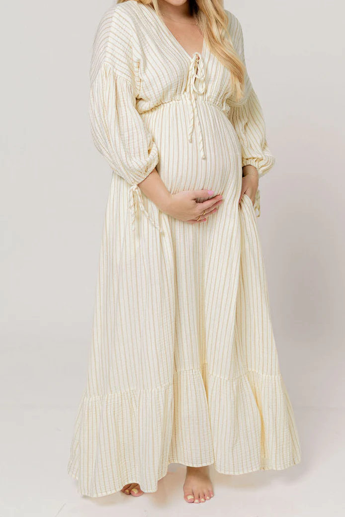 Hunter 100% Cotton Midi Dress in Off-White - Bump Friendly & Inclusive Sizing *5/29 PRE-ORDER* - Image 11