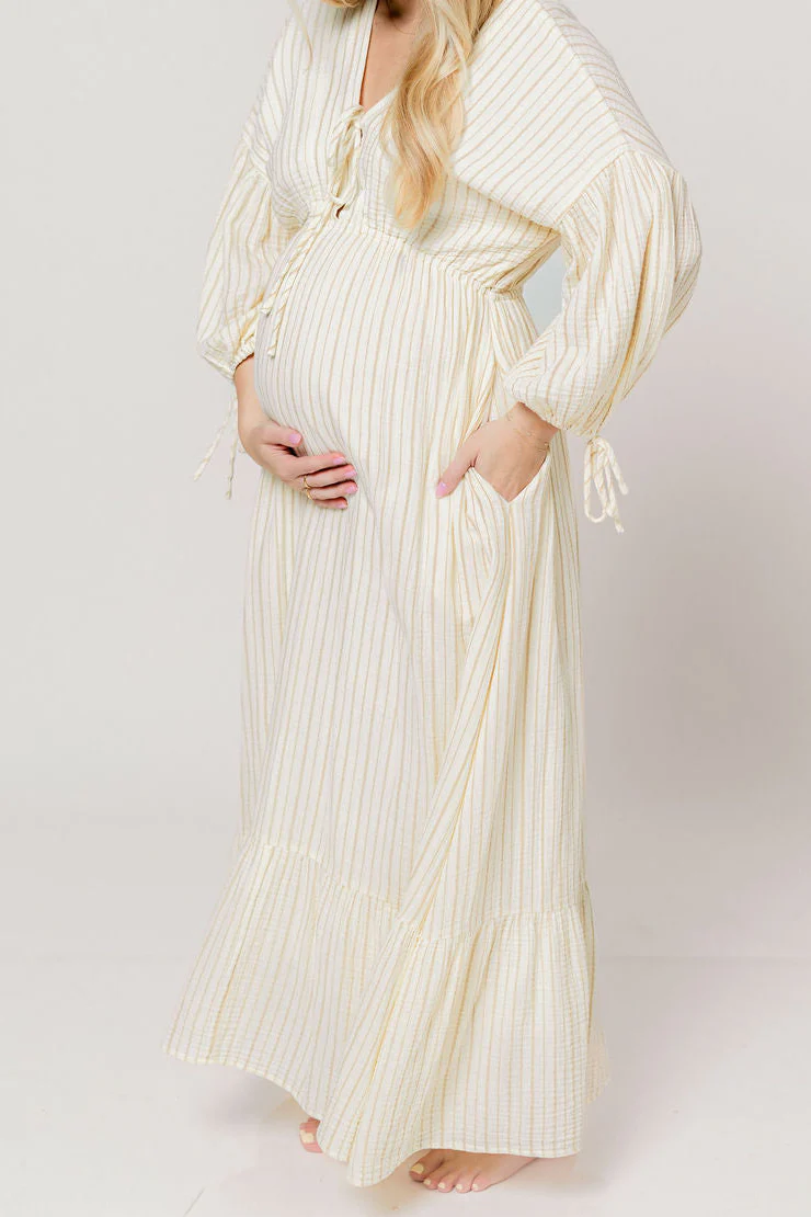 Hunter 100% Cotton Midi Dress in Off-White - Bump Friendly & Inclusive Sizing *5/29 PRE-ORDER* - Image 12